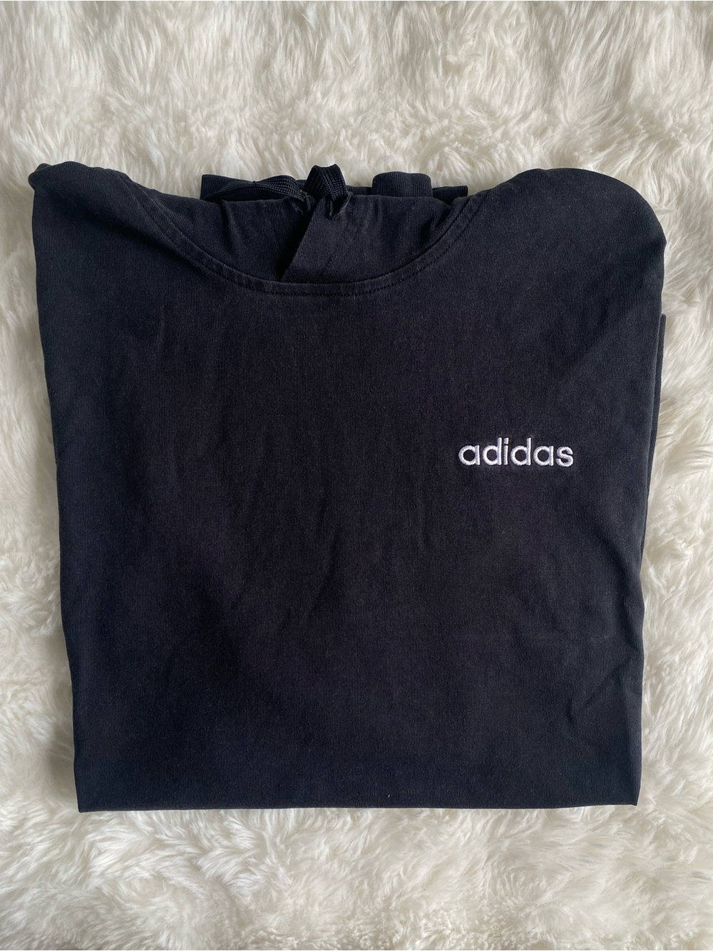 adidas Black Pullover Hoodie with Small Logo - Picture 2 of 5